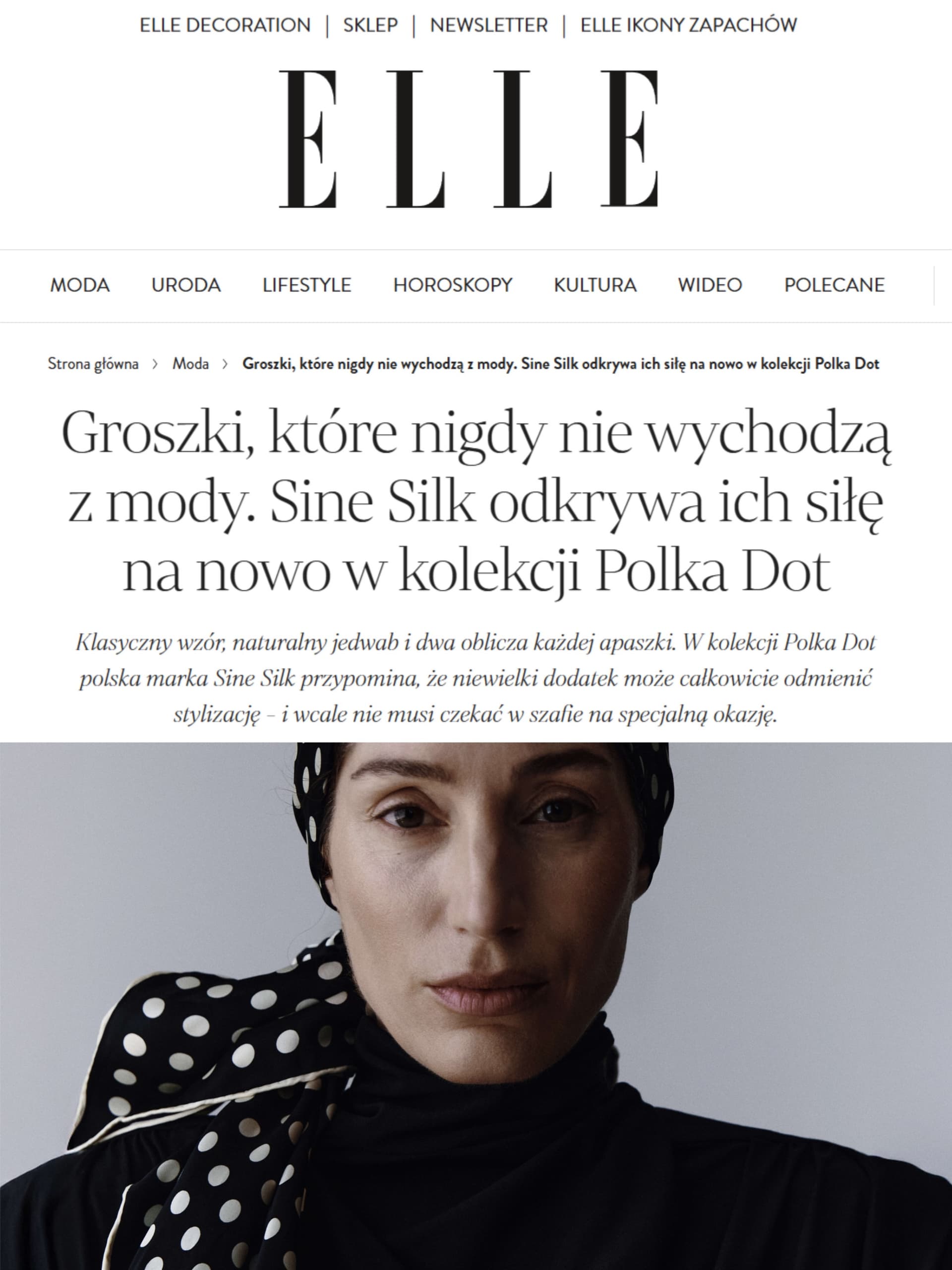 Premierowo na @ellepolska najnowsza kampania „Polka Dot”.