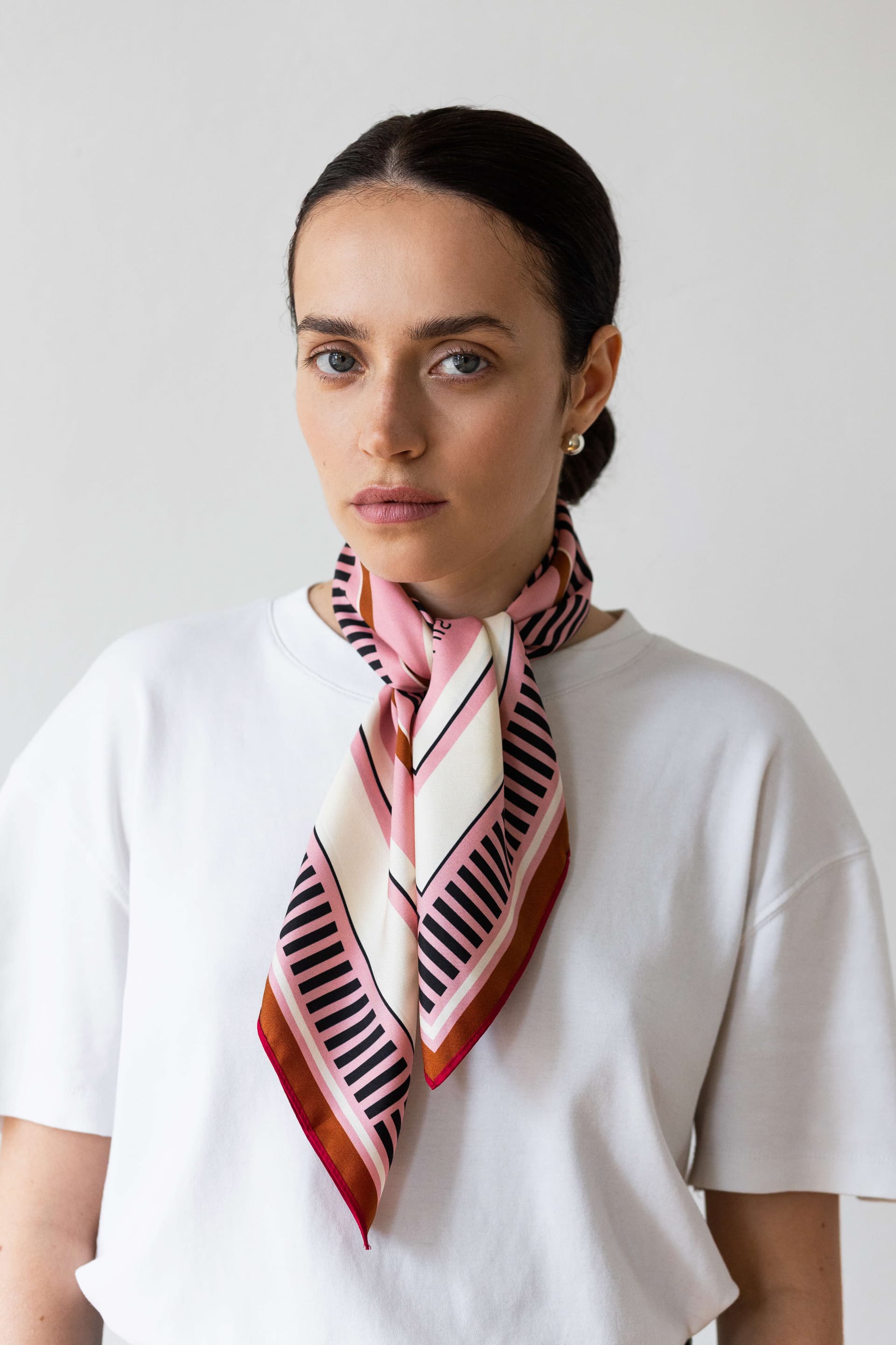 Silk Double-Sided Scarf 65 cm | Geometry 002 — view 7