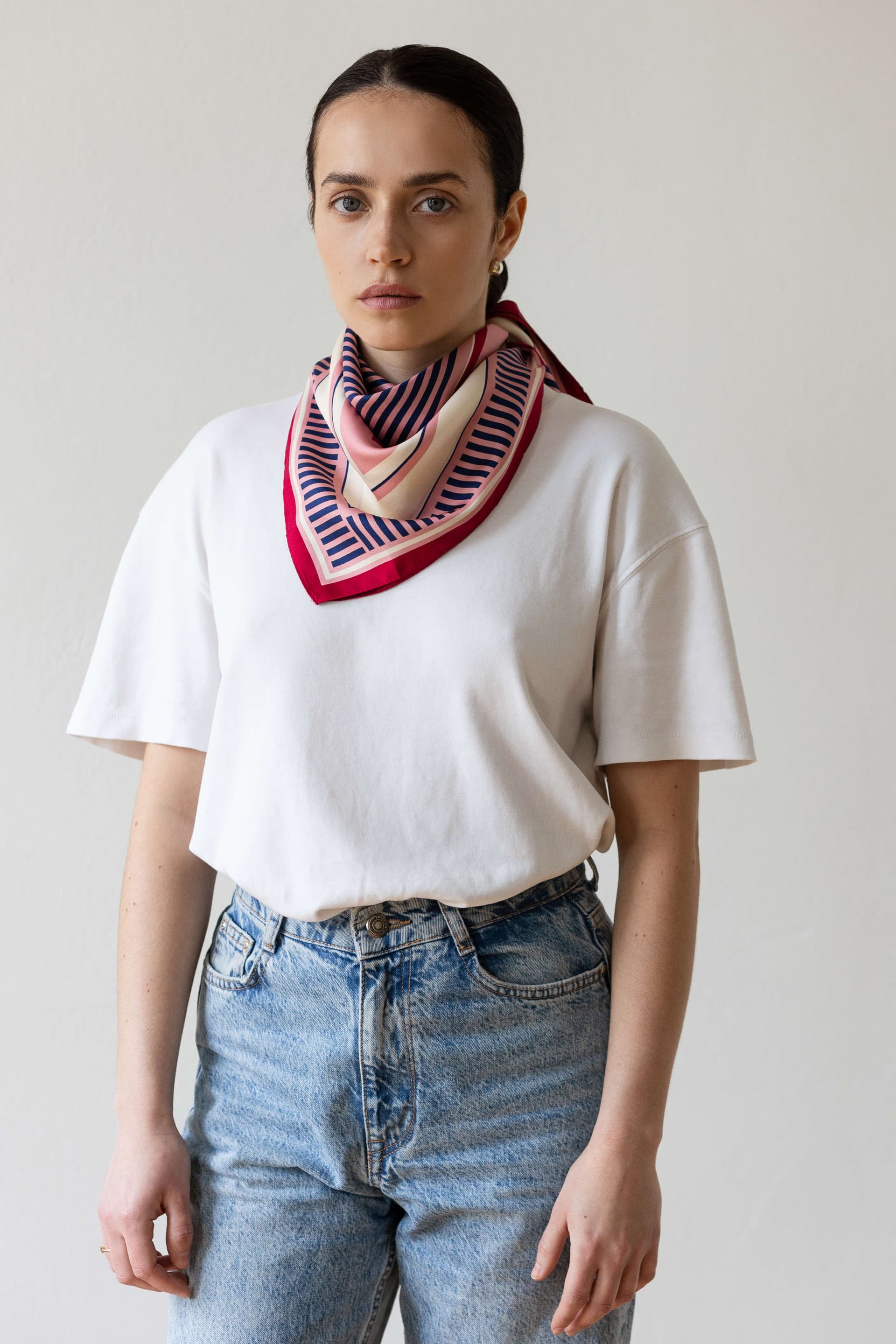 Silk Double-Sided Scarf 65 cm | Geometry 002 — view 9