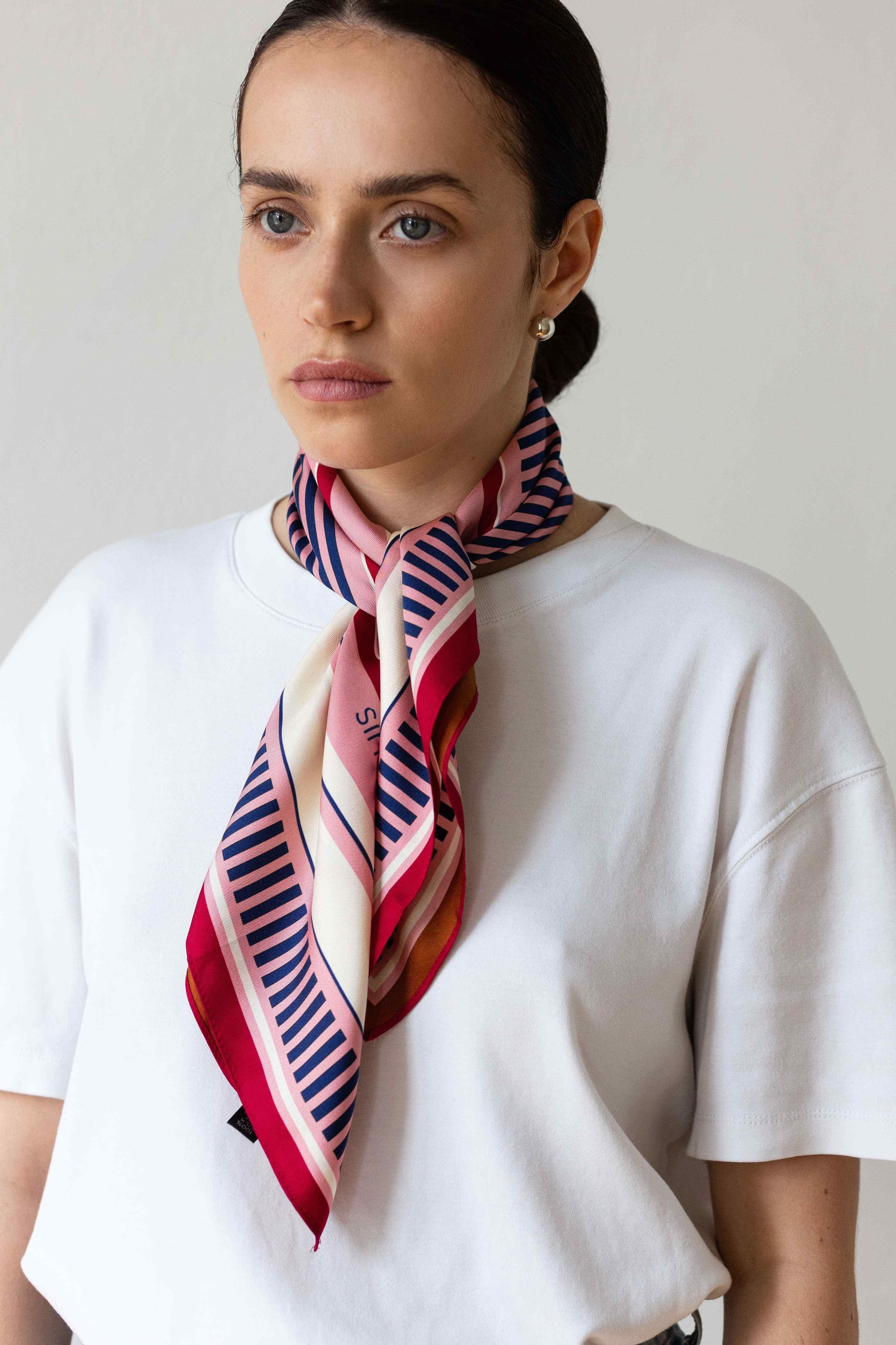 Silk Double-Sided Scarf 65 cm | Geometry 002 — view 8