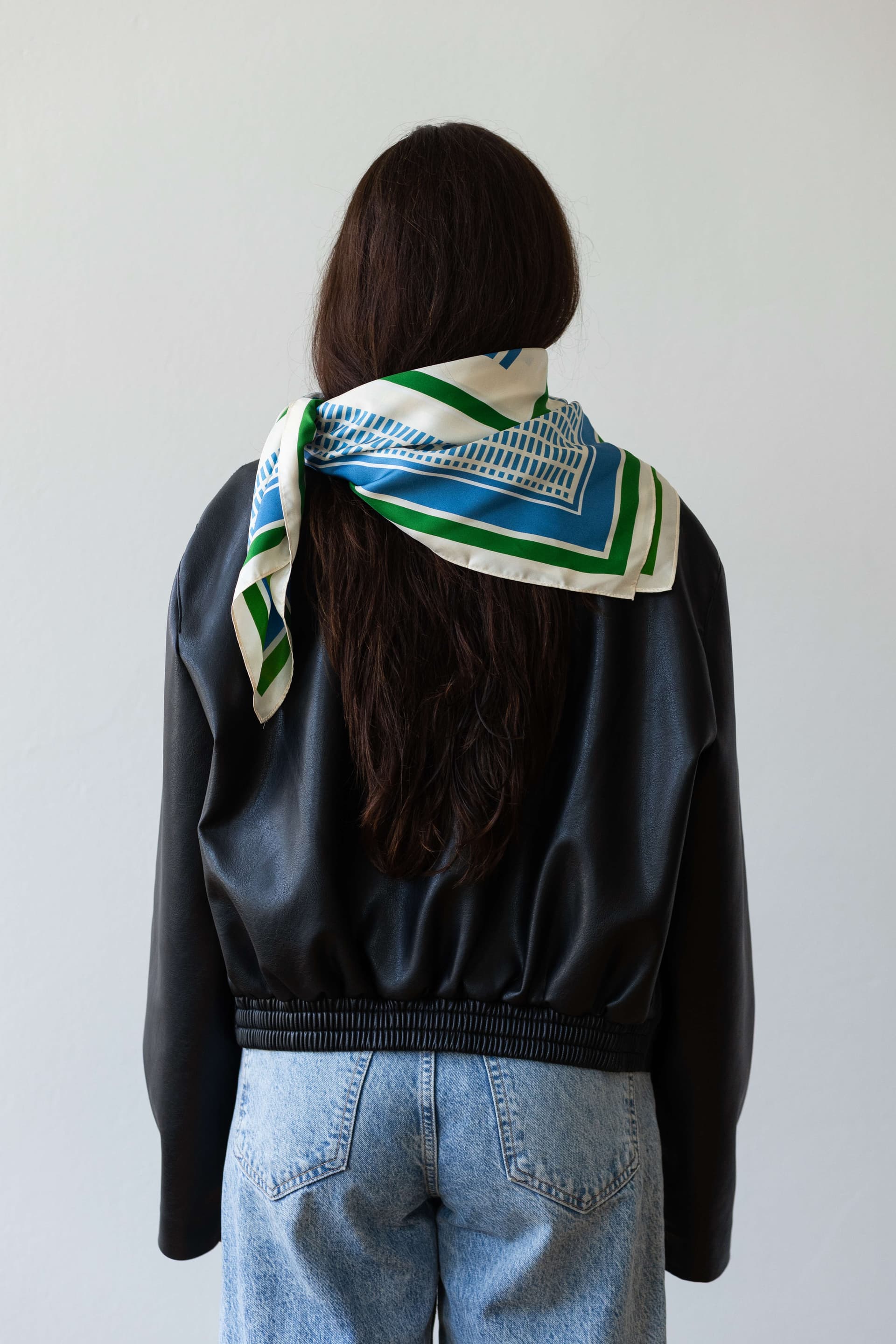 Double-sided Silk Scarf 90 cm | Geometry 003 — view 5