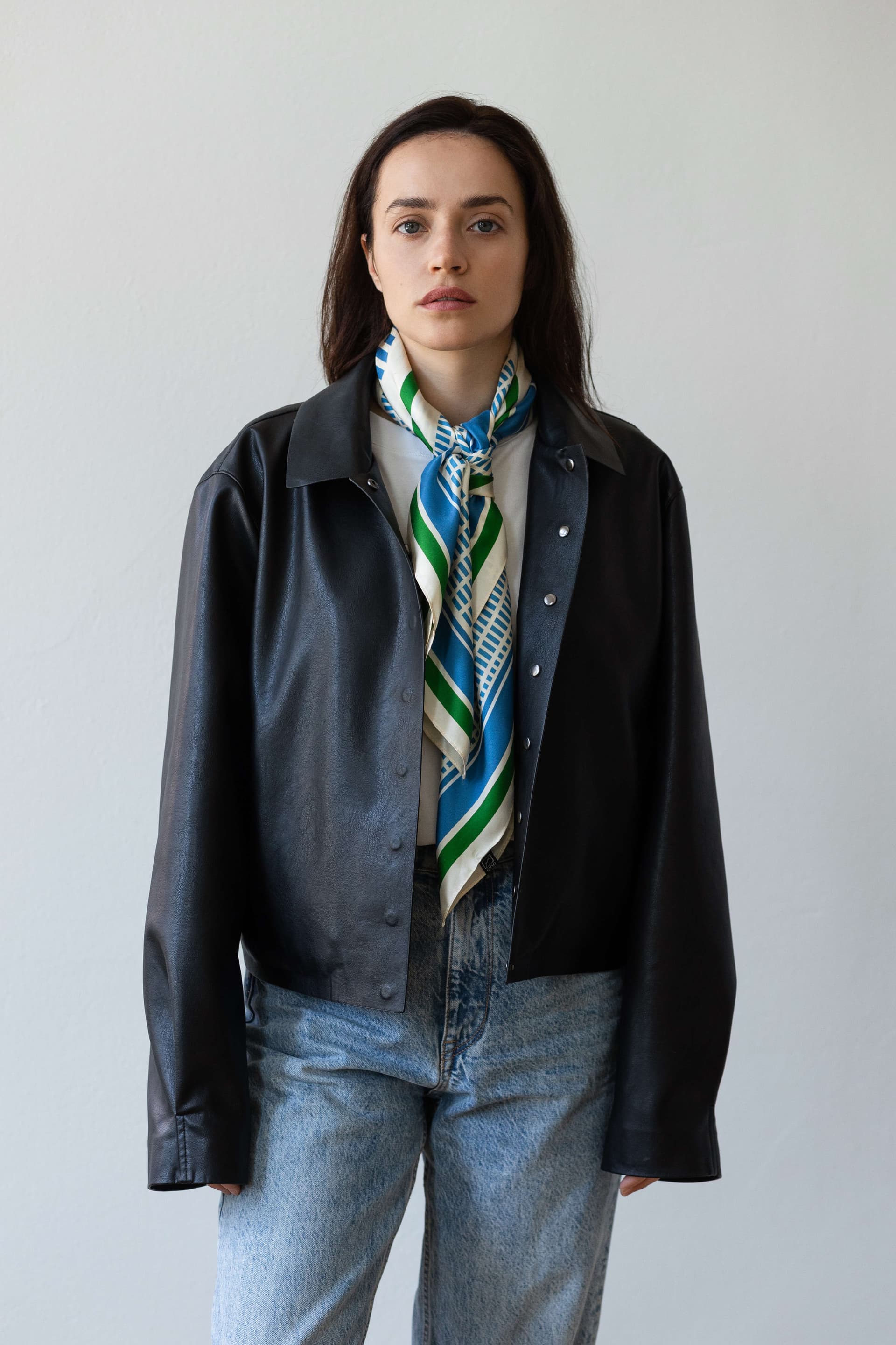 Double-sided Silk Scarf 90 cm | Geometry 003 — view 6