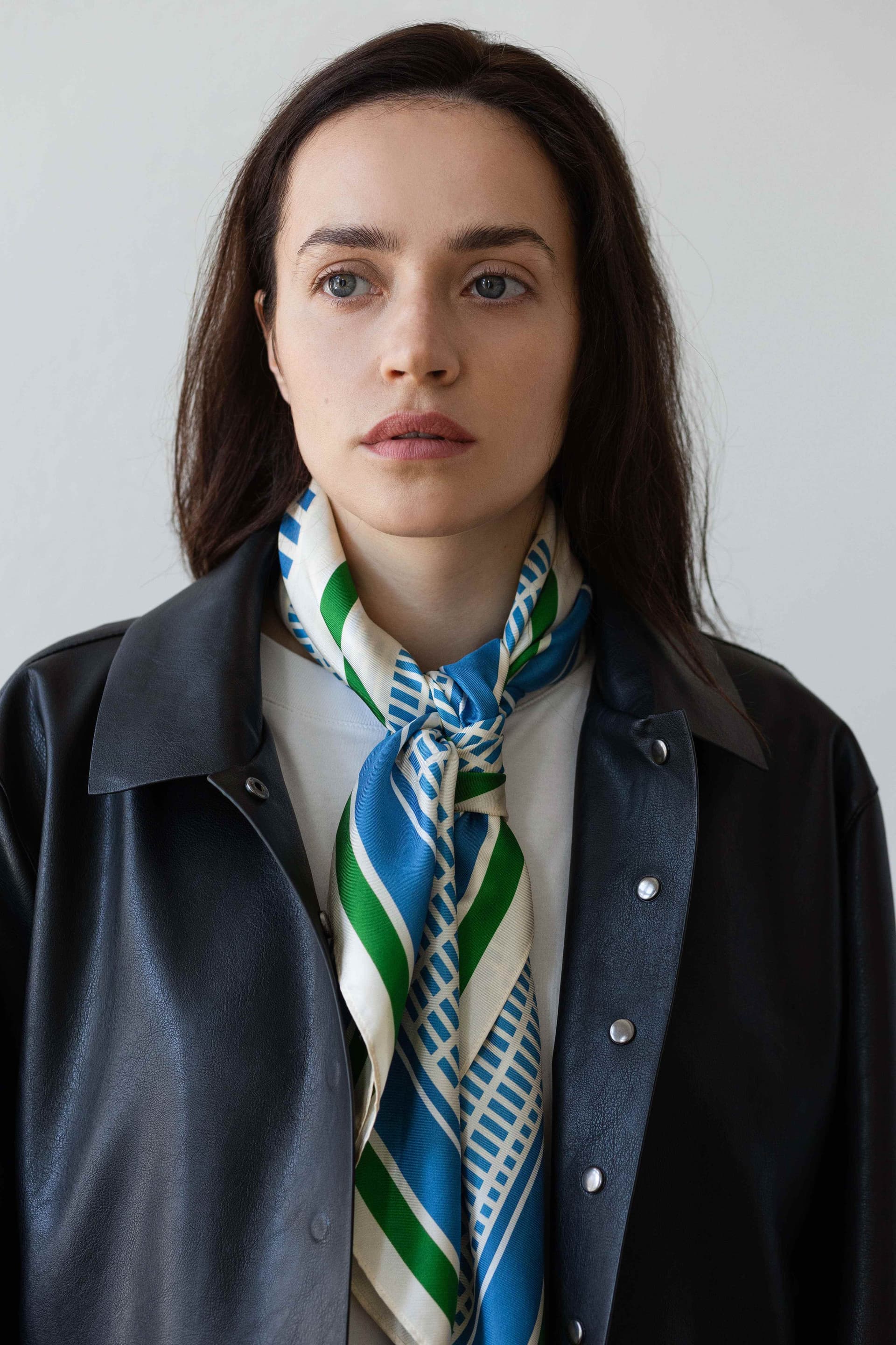 Double-sided Silk Scarf 90 cm | Geometry 003 — view 4