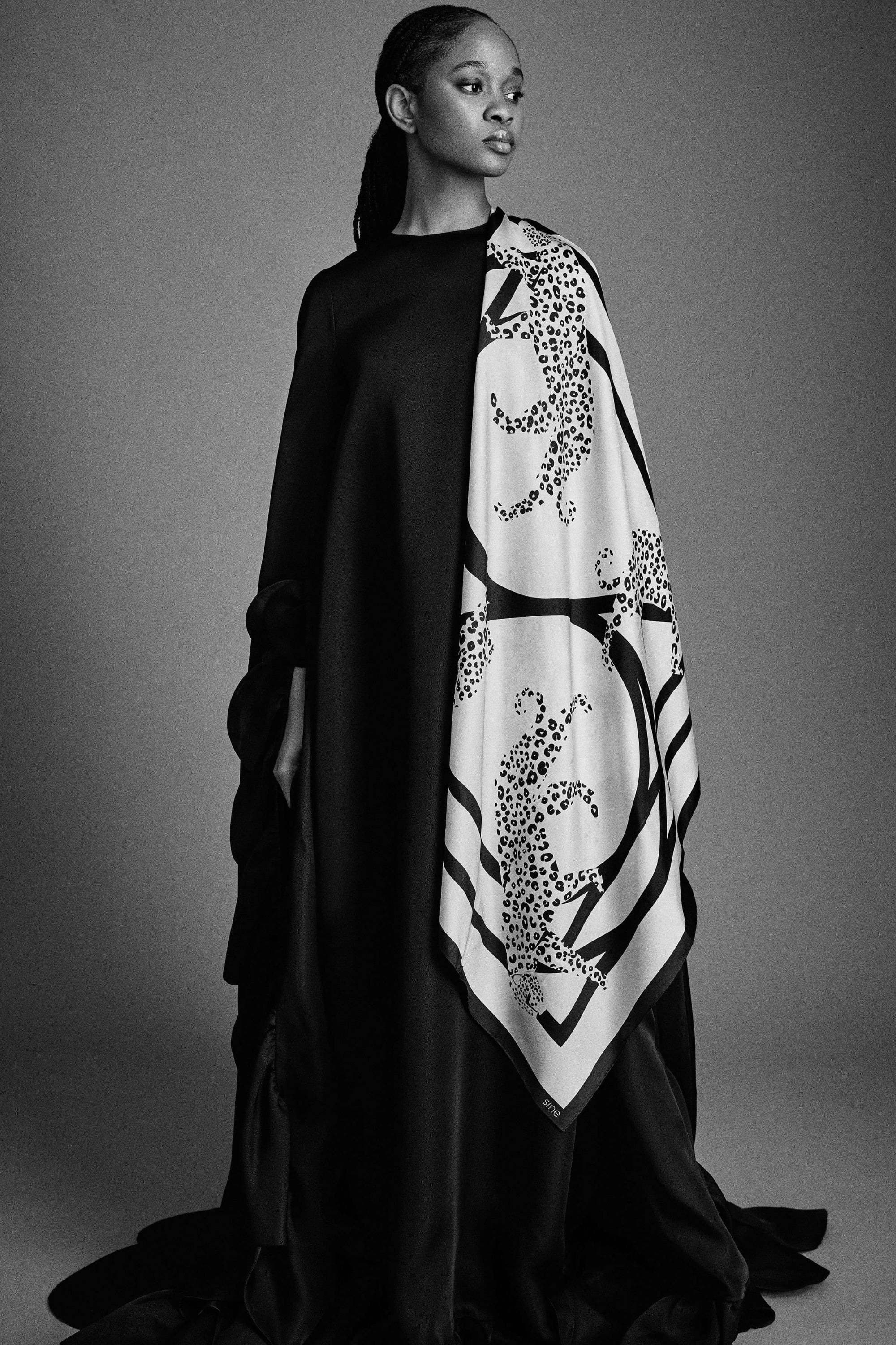 Jedwabna apaszka kremowa 90 cm | LAMPARTY | outlet