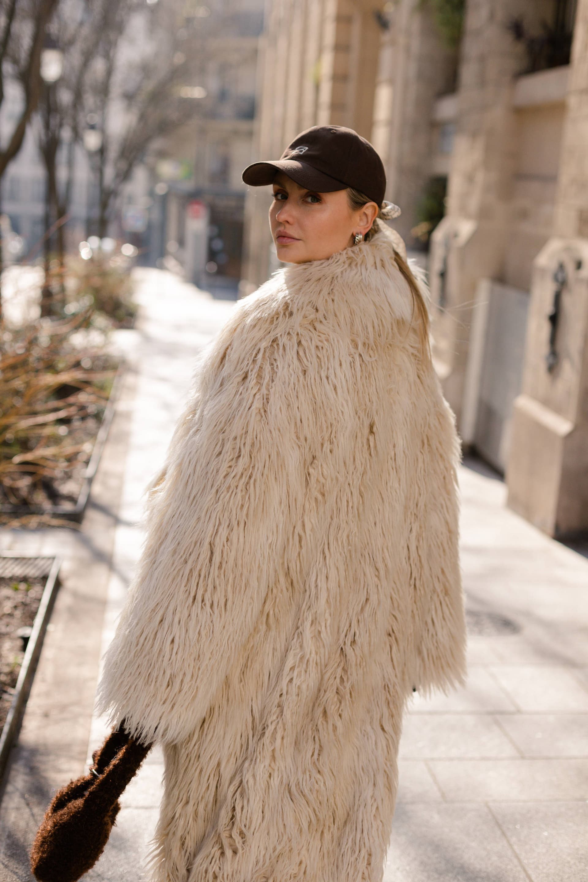 Brown baseball cap with optional silk accessory — view 13