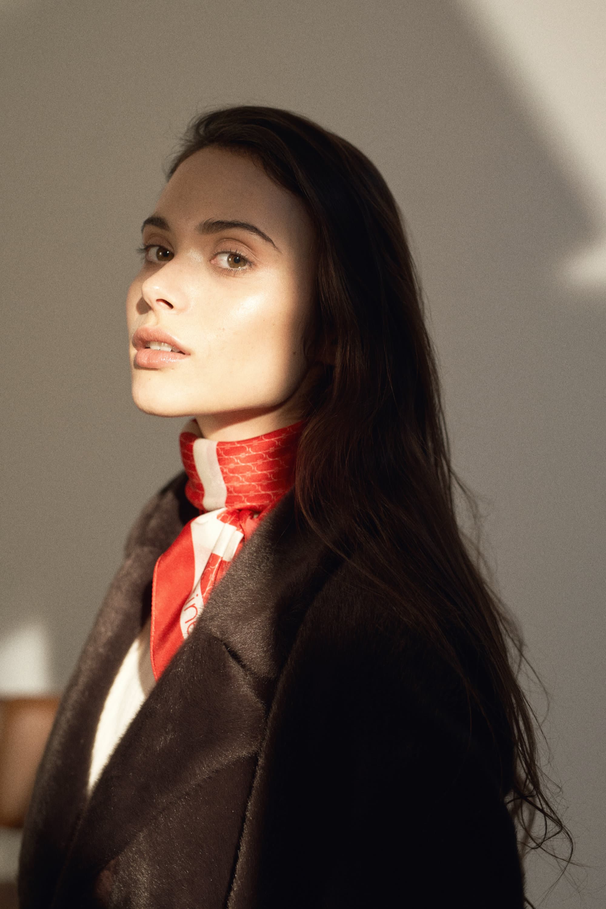 Jedwabna apaszka 70 cm | Sine Silk RED - outlet