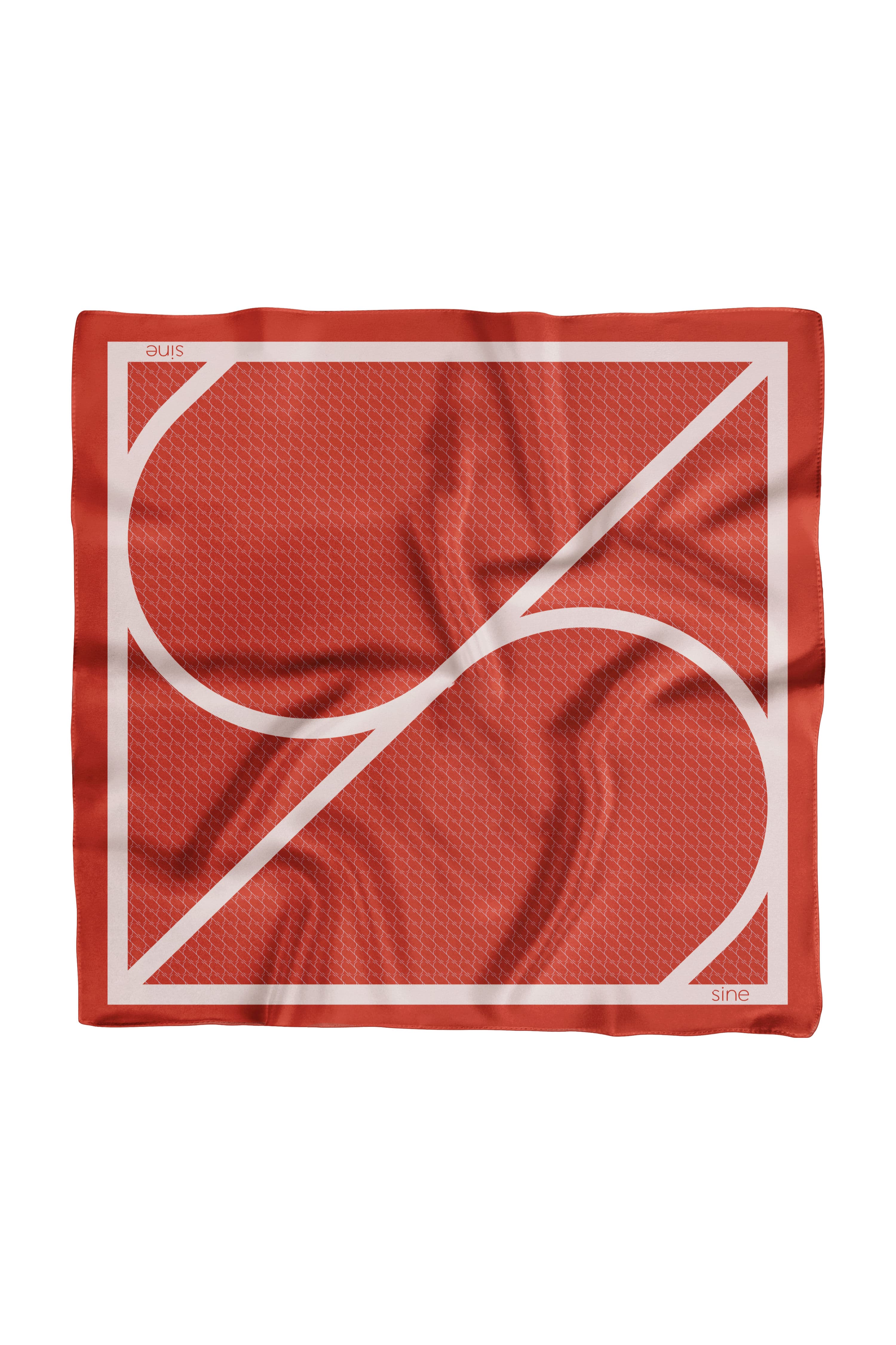 Jedwabna apaszka 70 cm | Sine Silk RED - outlet