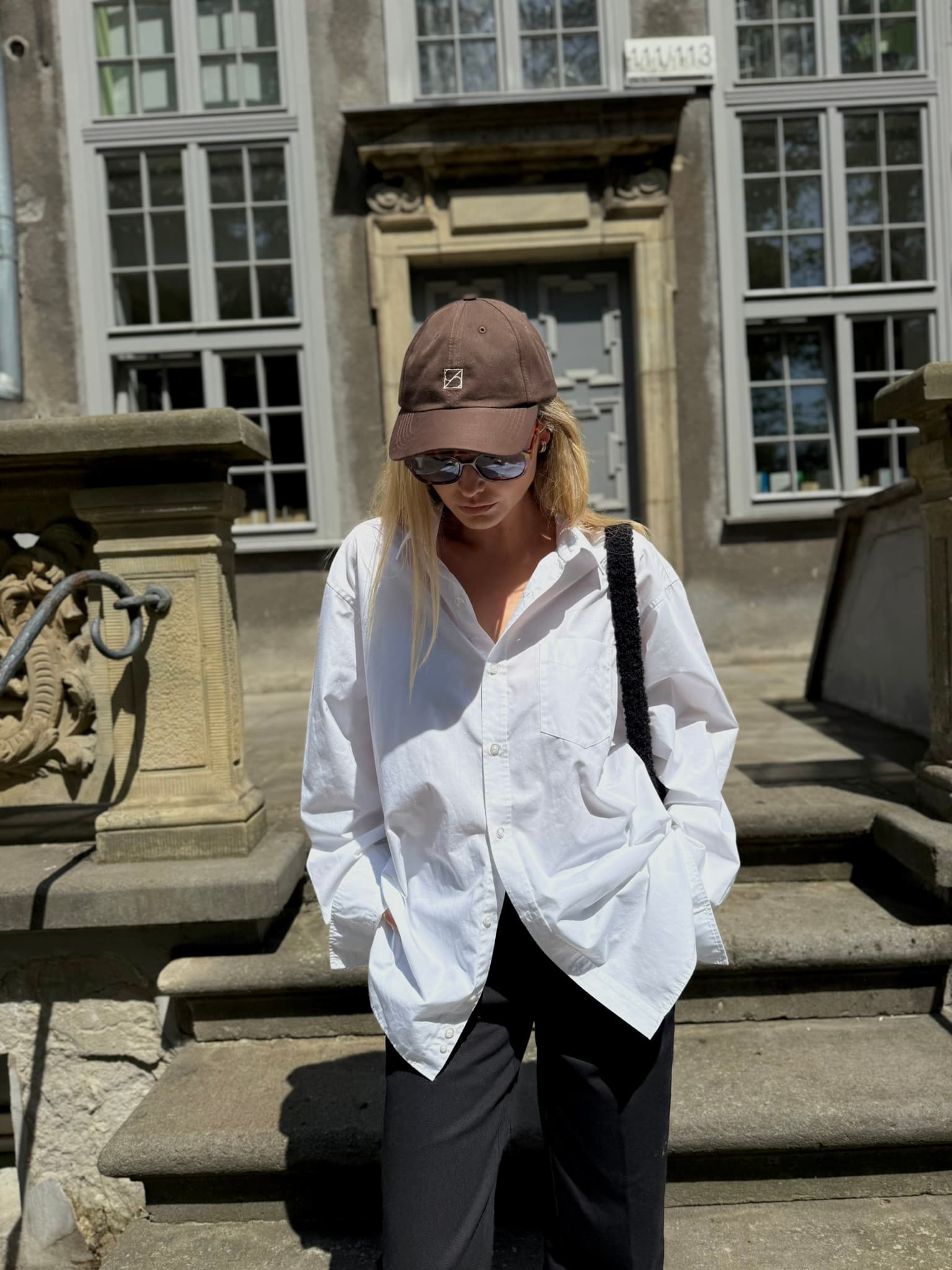 Brown baseball cap with optional silk accessory — view 19