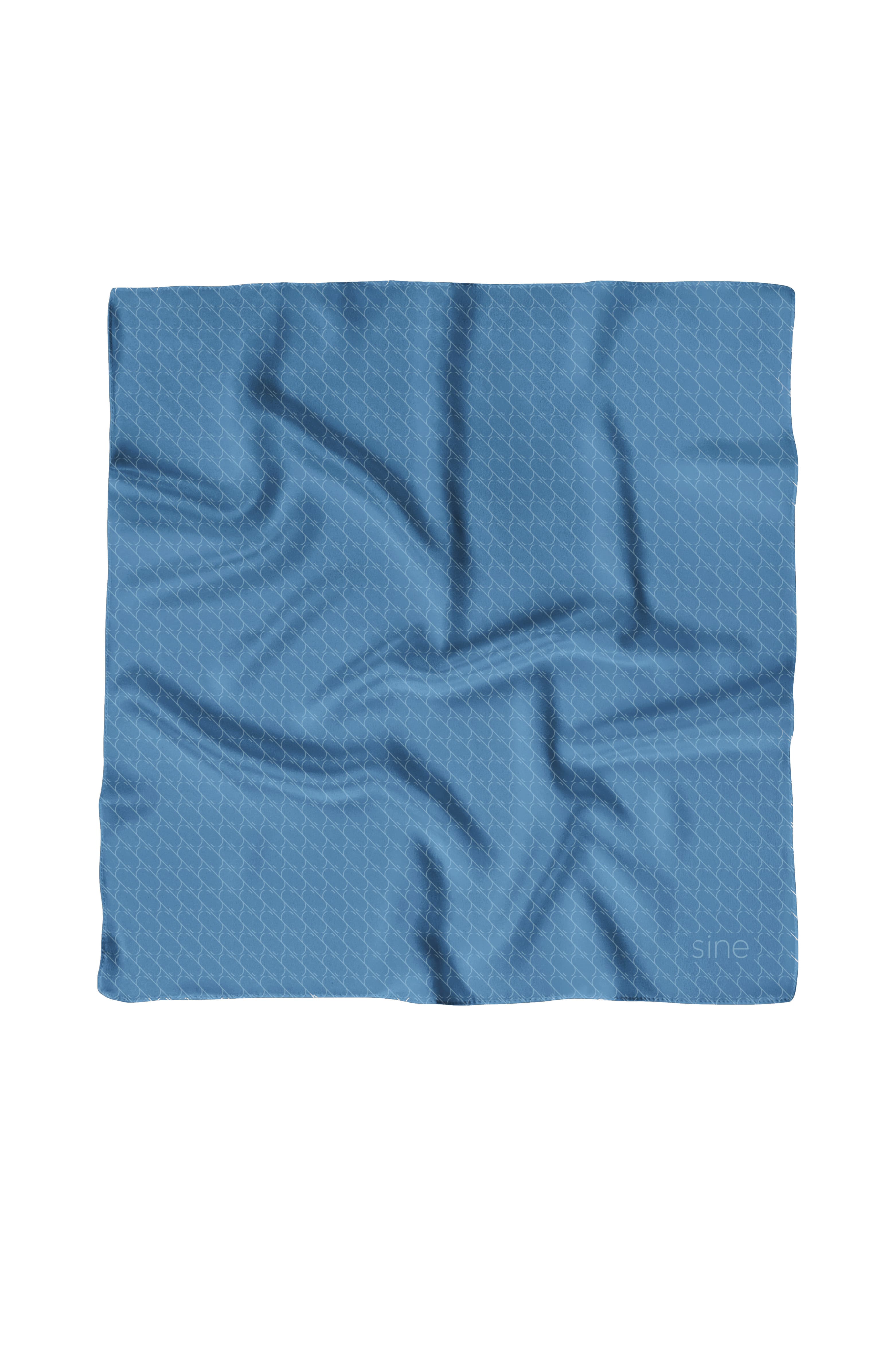 Jedwabna poszetka/mini apaszka NIEBIESKA | sample sale