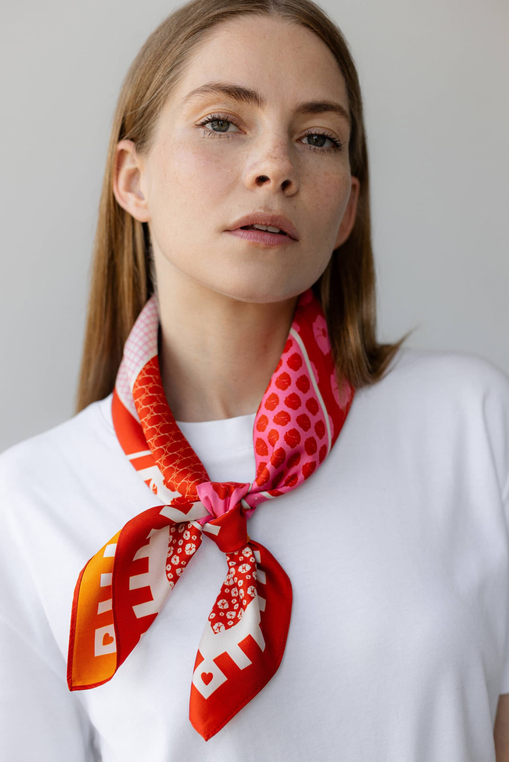 Jedwabna apaszka dwustronna 65 cm | PATCHWORK