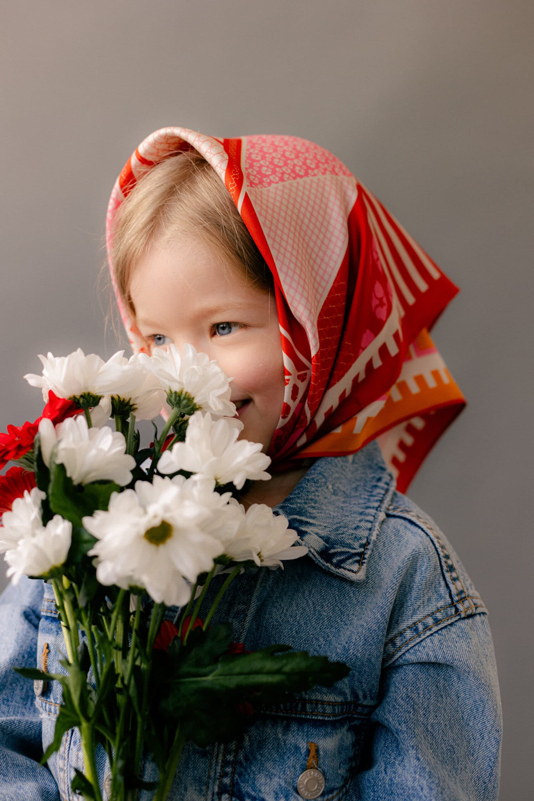 Jedwabna apaszka dwustronna 53 cm | PATCHWORK