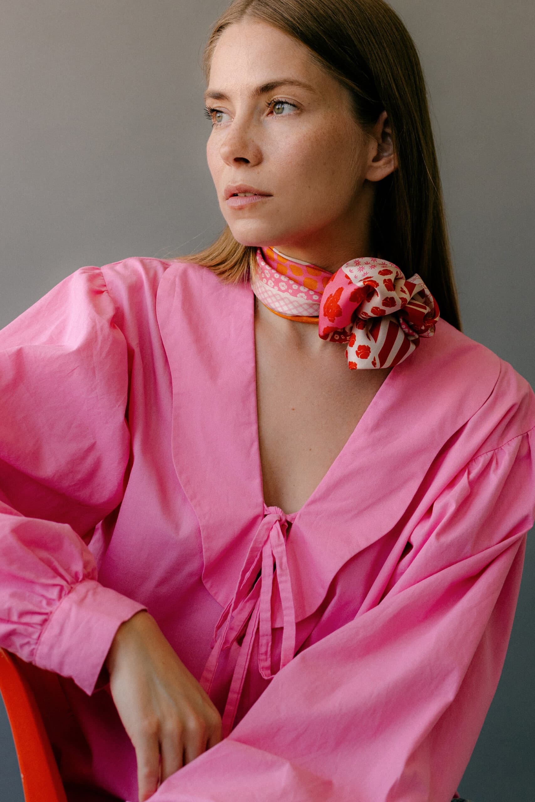 Jedwabna apaszka dwustronna 65 cm | PATCHWORK