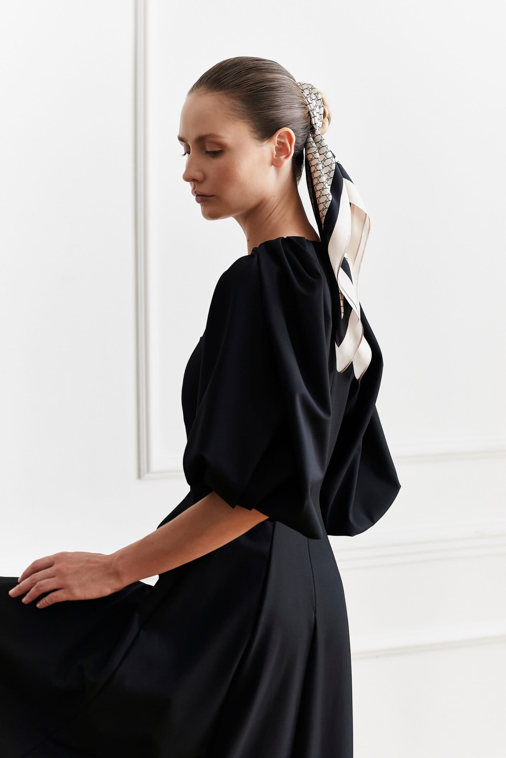Silk Scarf 65 cm | Sine Silk CLASSIC CREAM — view 7