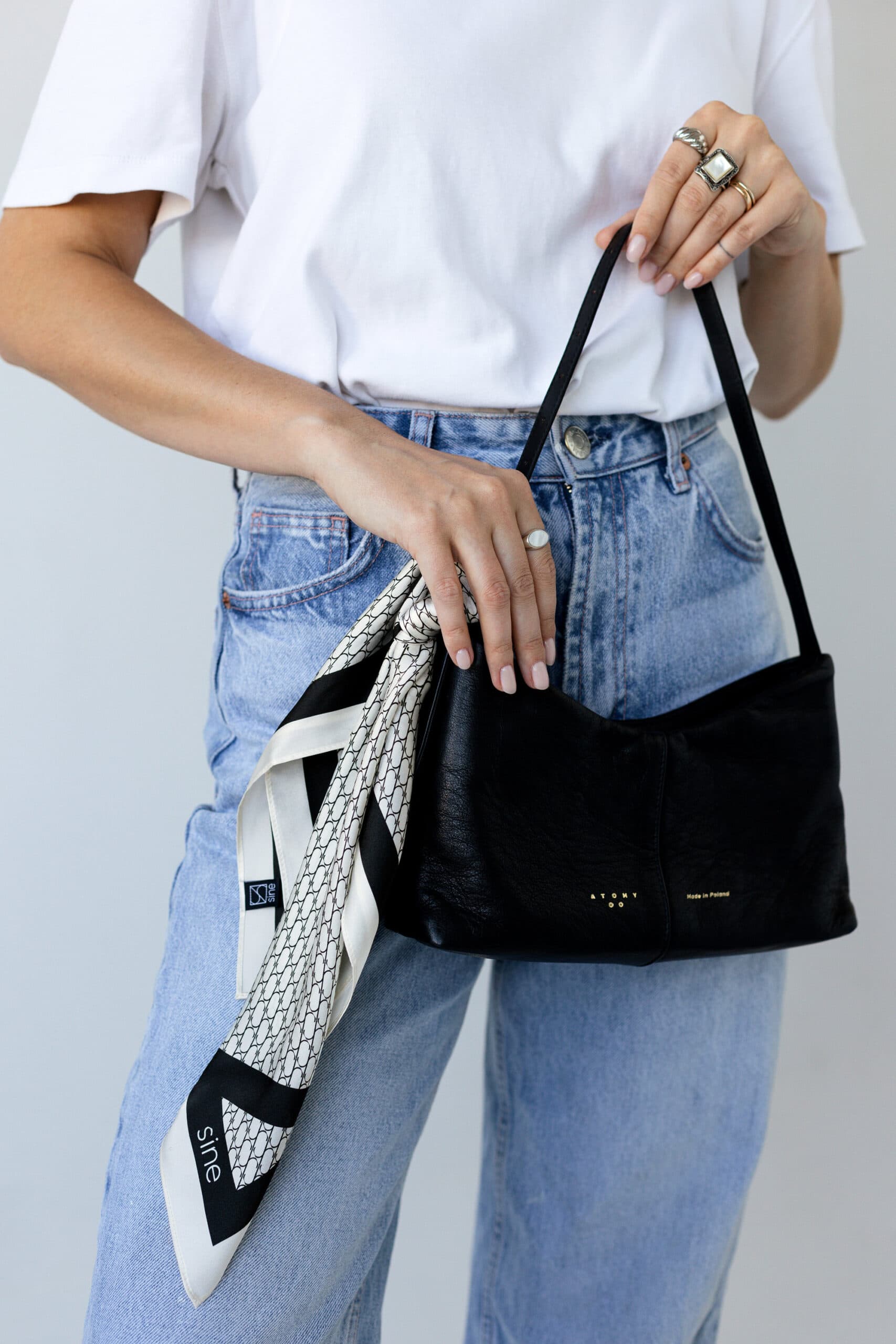 Jedwabna apaszka 53 cm | Sine Silk CLASSIC CREAM