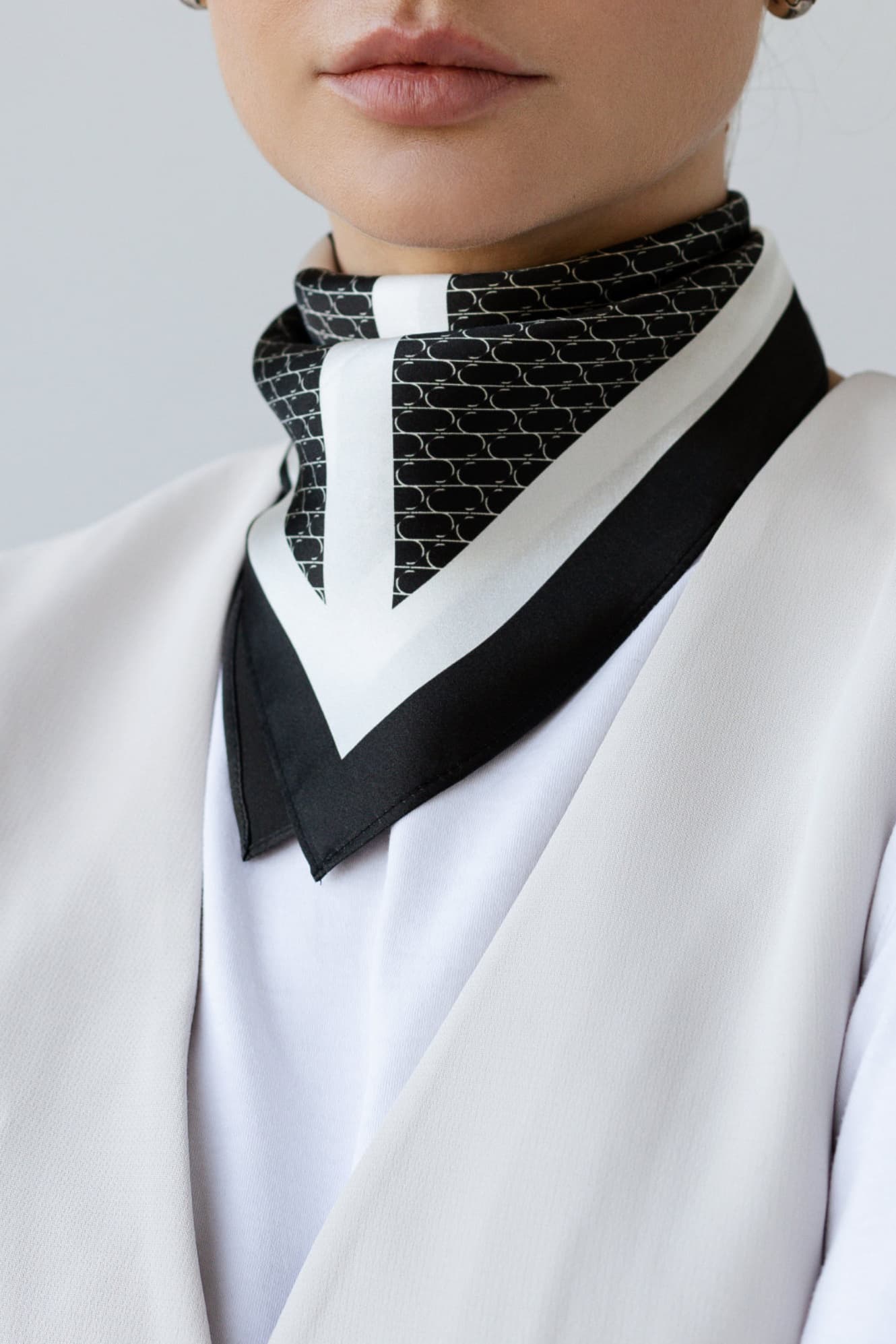 Silk Scarf 53 cm | Sine Silk CLASSIC BLACK