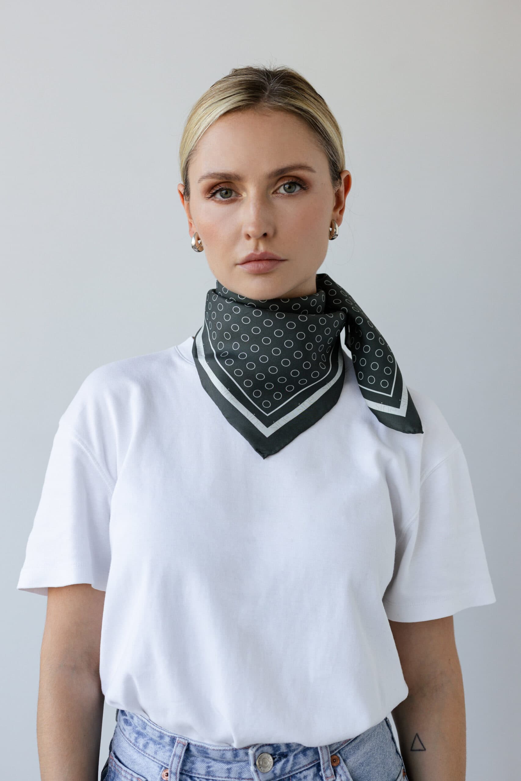 Silk scarf 65 cm | POLKA DOT - sample sale — view 3