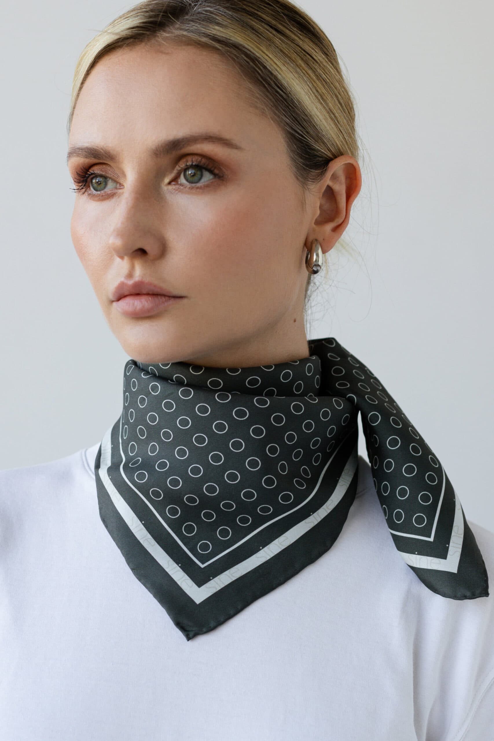 Silk scarf 65 cm | POLKA DOT - sample sale — view 1