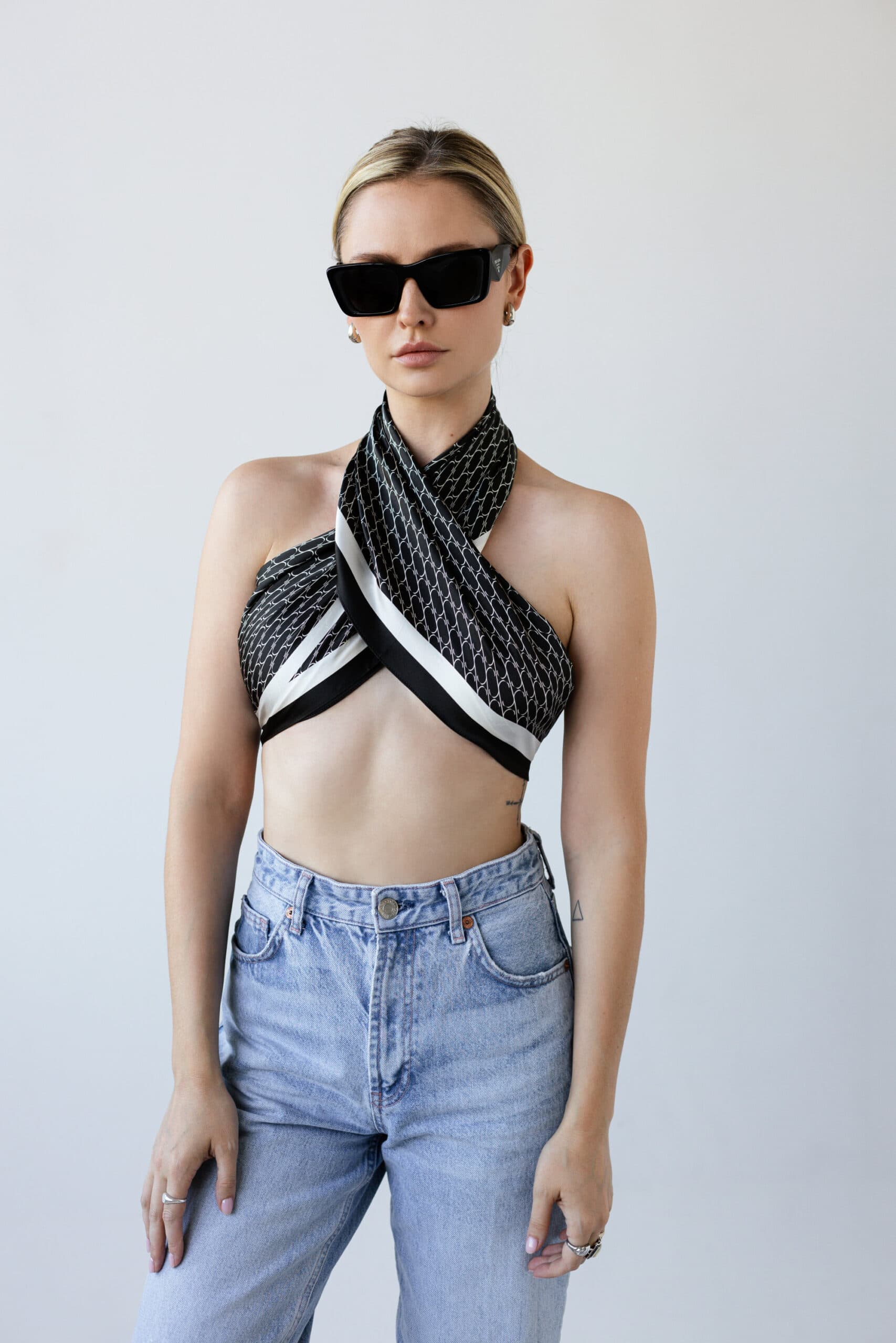 Silk Scarf 90 cm | Sine Silk CLASSIC BLACK