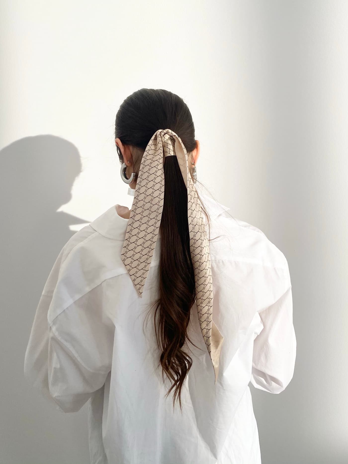 Silk Twilly 95 cm | Sine Silk CREAM — view 8
