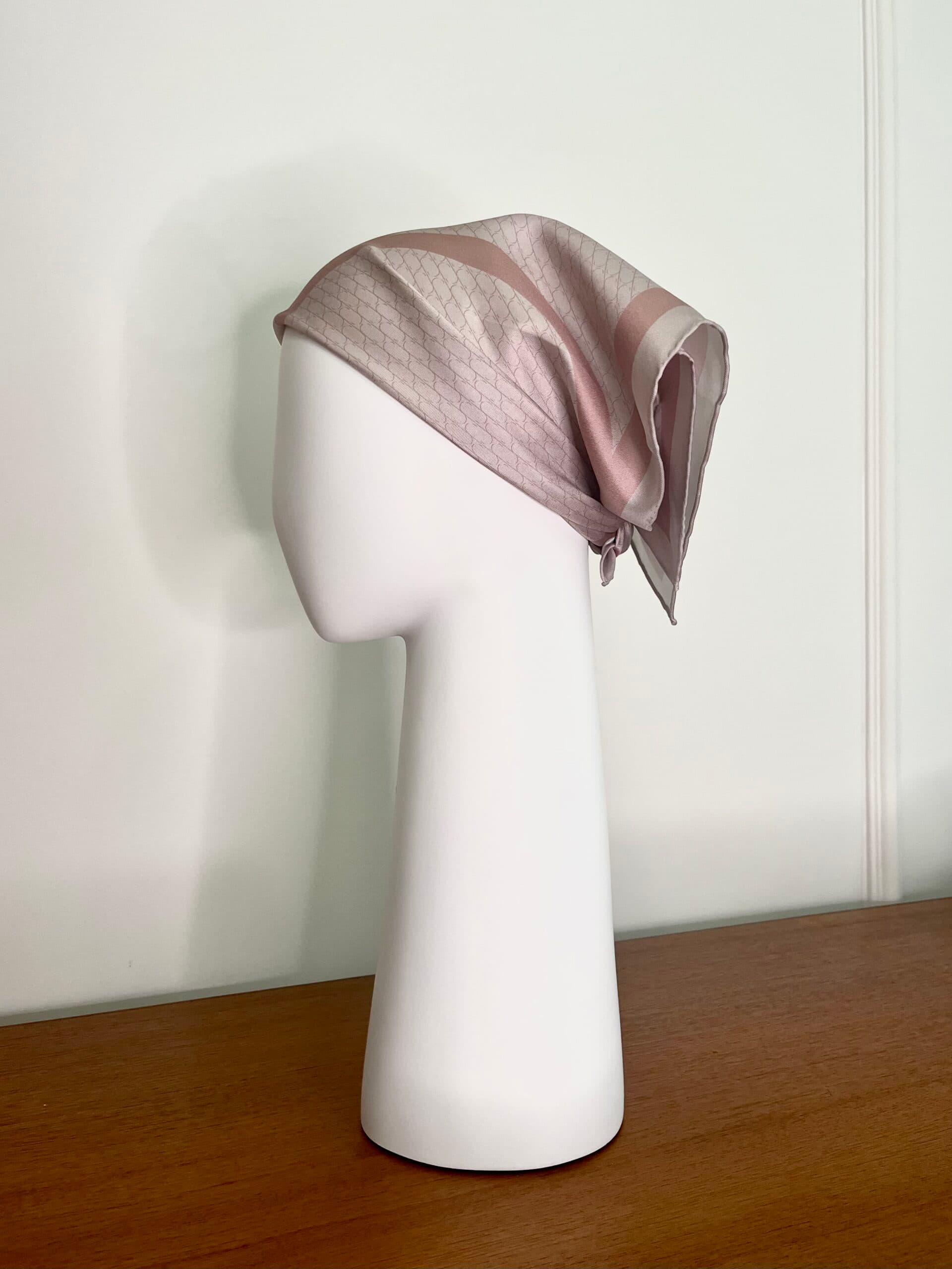 Silk Scarf 53 cm | Sine Silk BEIGE - sample sale — view 6