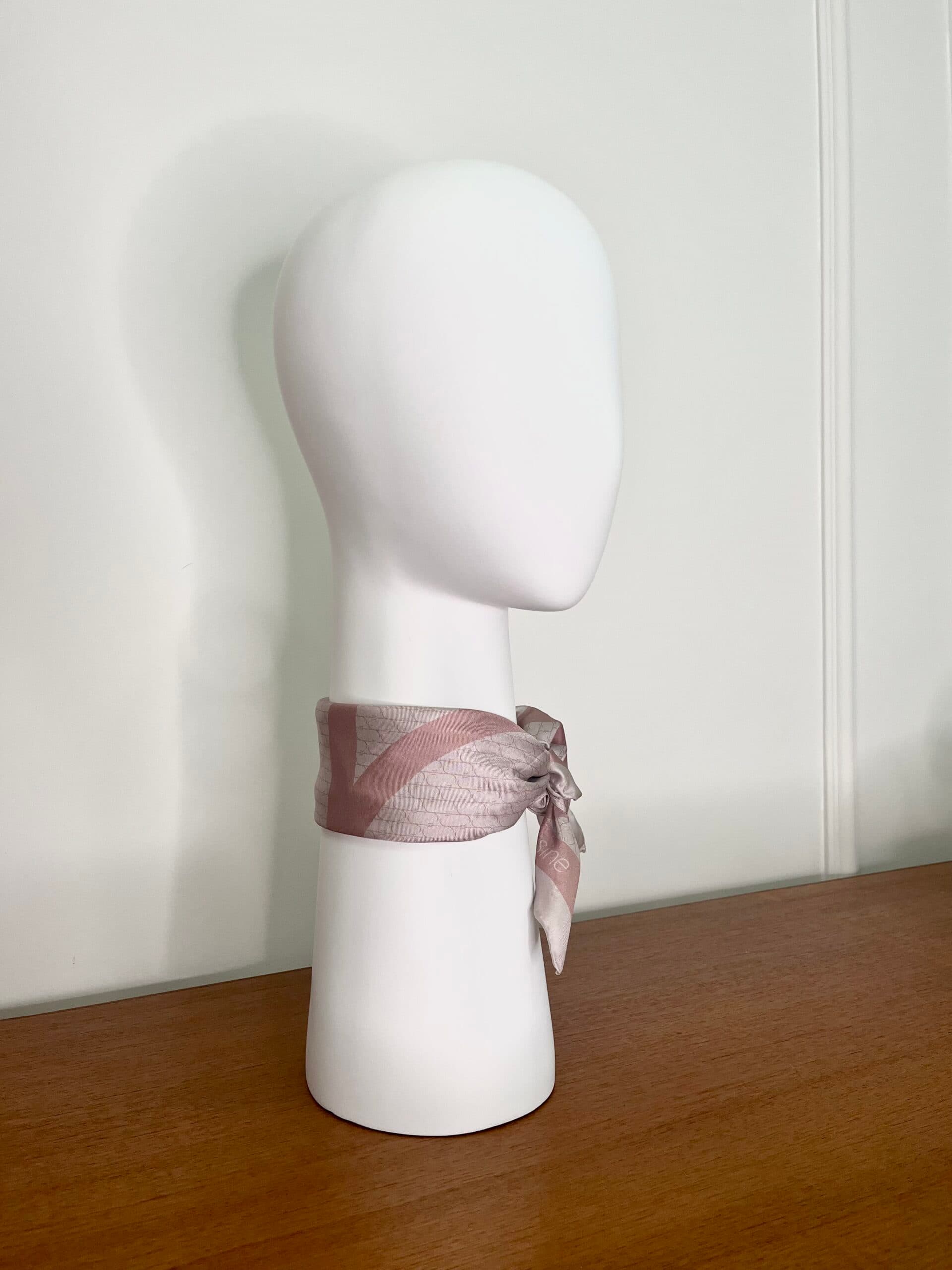 Silk Scarf 53 cm | Sine Silk BEIGE - sample sale — view 4