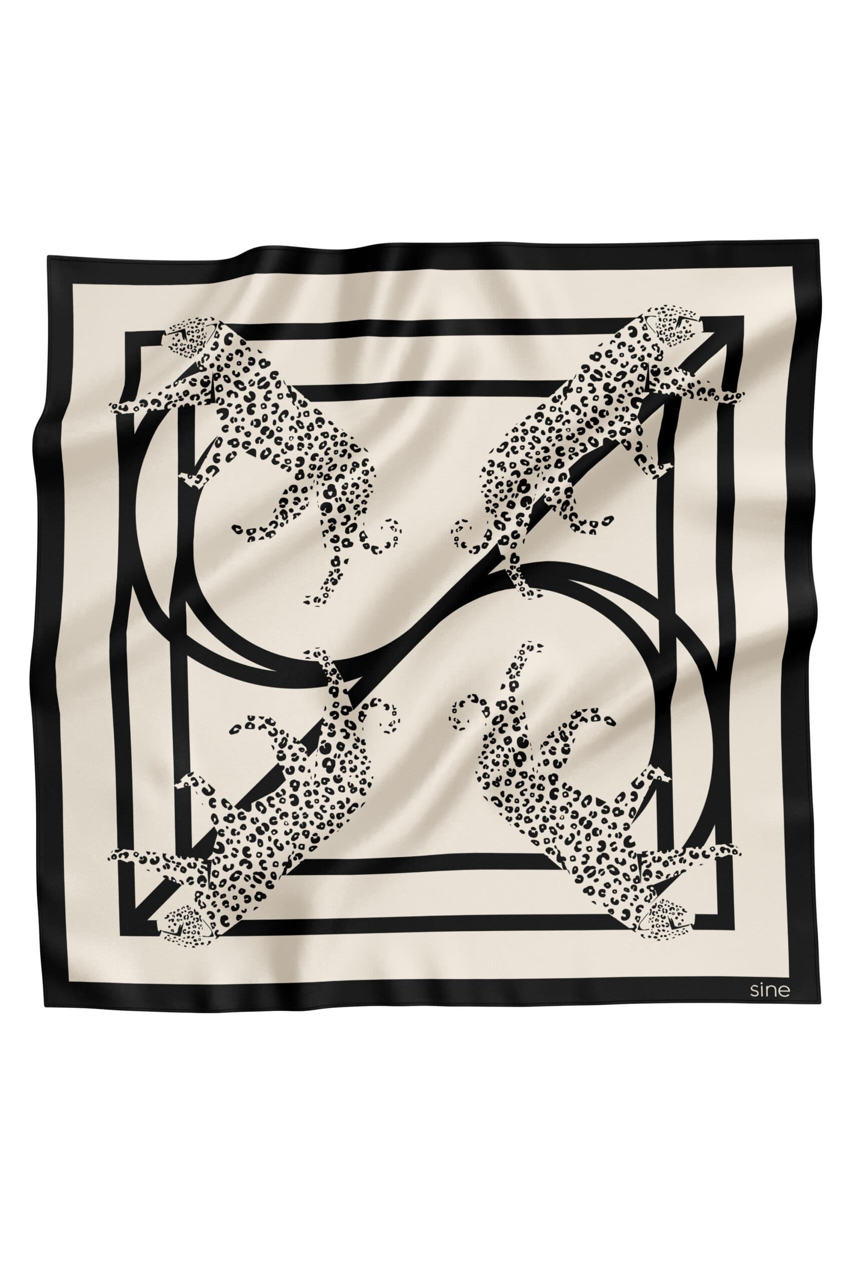 Cream Silk Scarf 53 cm | LEOPARD — view 1