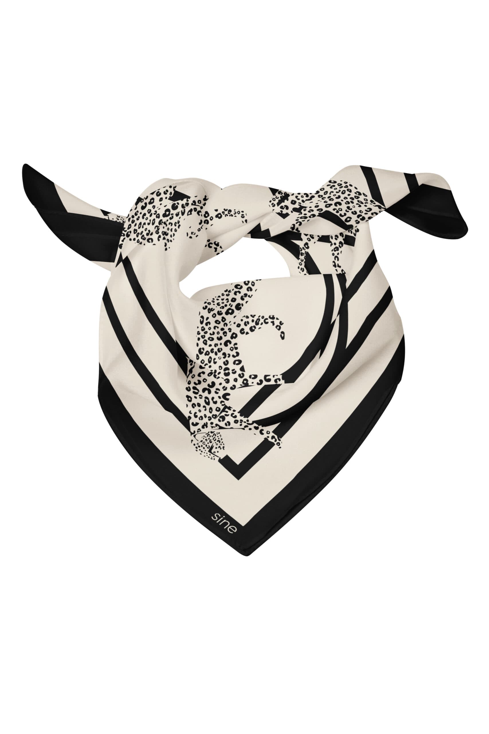 Cream Silk Scarf 53 cm | LEOPARD
