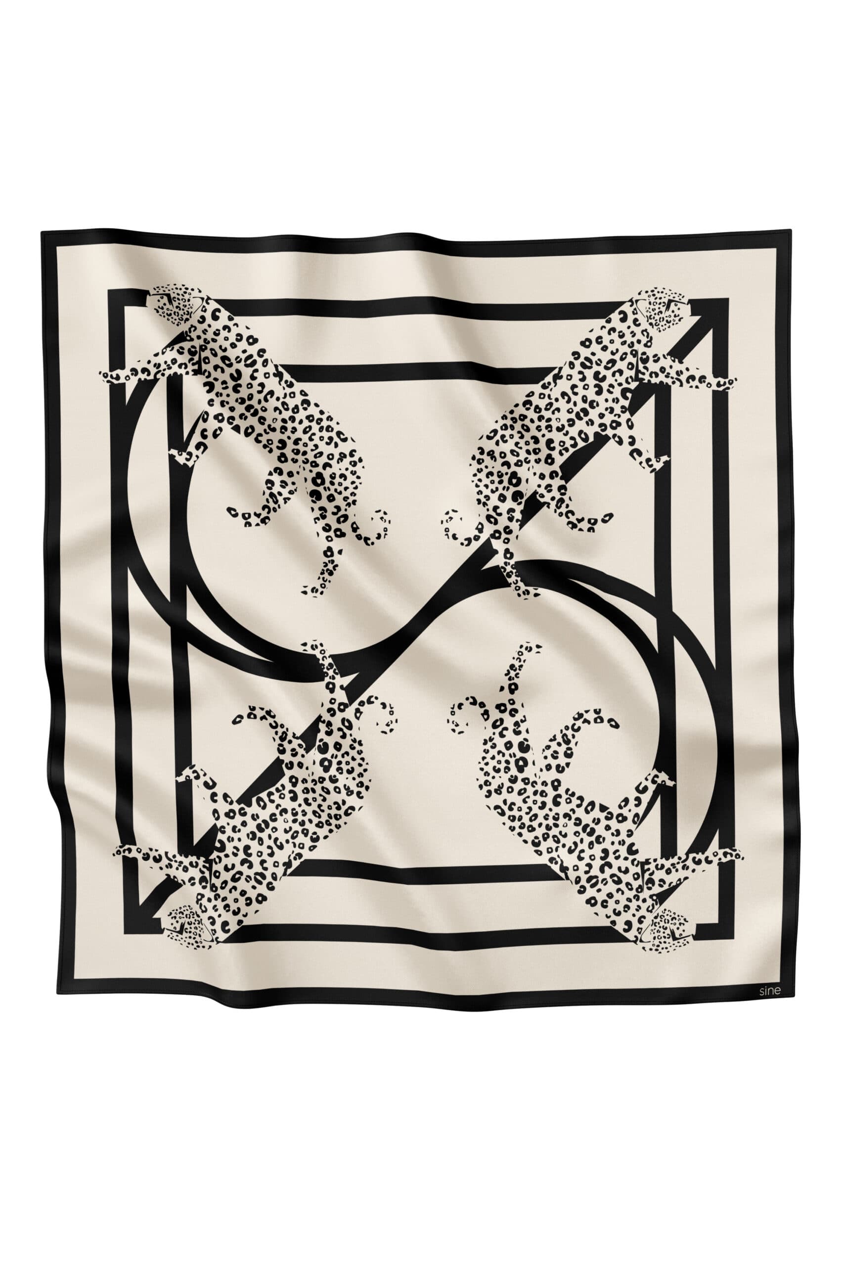 Jedwabna apaszka kremowa 90 cm | LAMPARTY