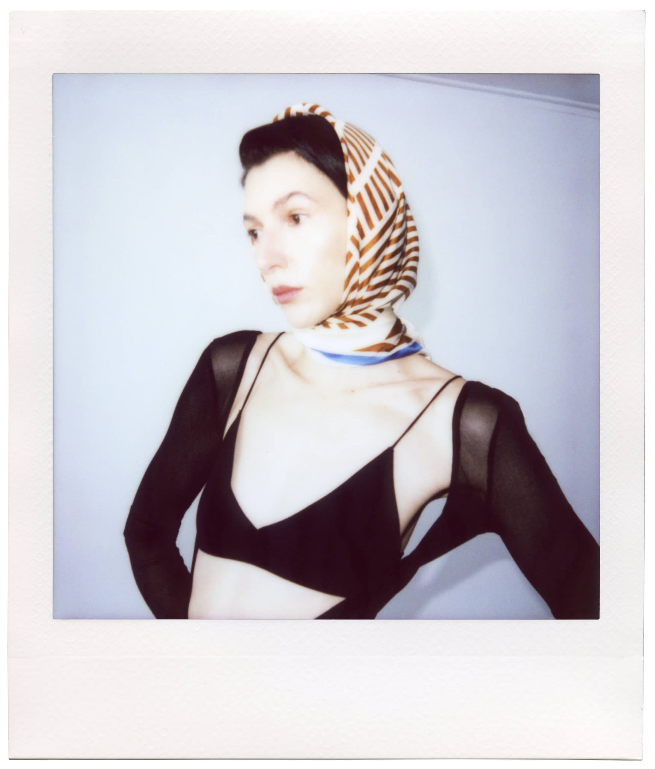 Jedwabna apaszka dwustronna 90 cm | Geometria 001