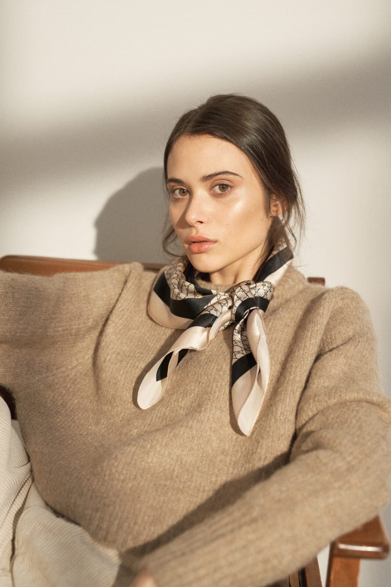 Silk Scarf 65 cm | Sine Silk CLASSIC CREAM — view 8