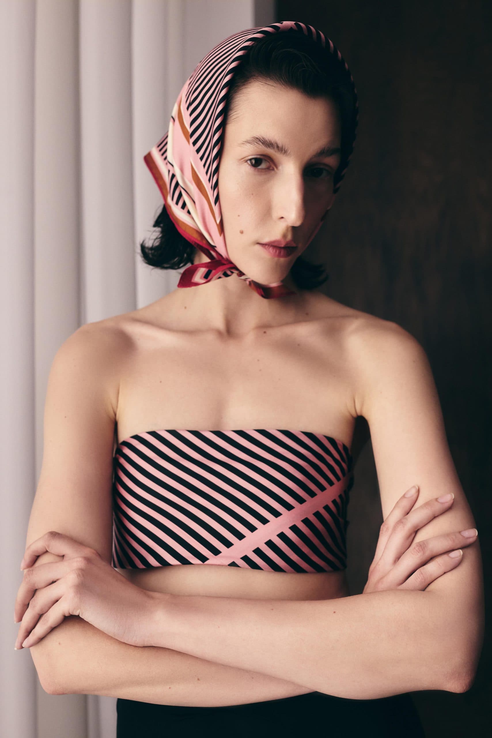 53 cm Double-Sided Silk Scarf | Geometry 002 — view 5
