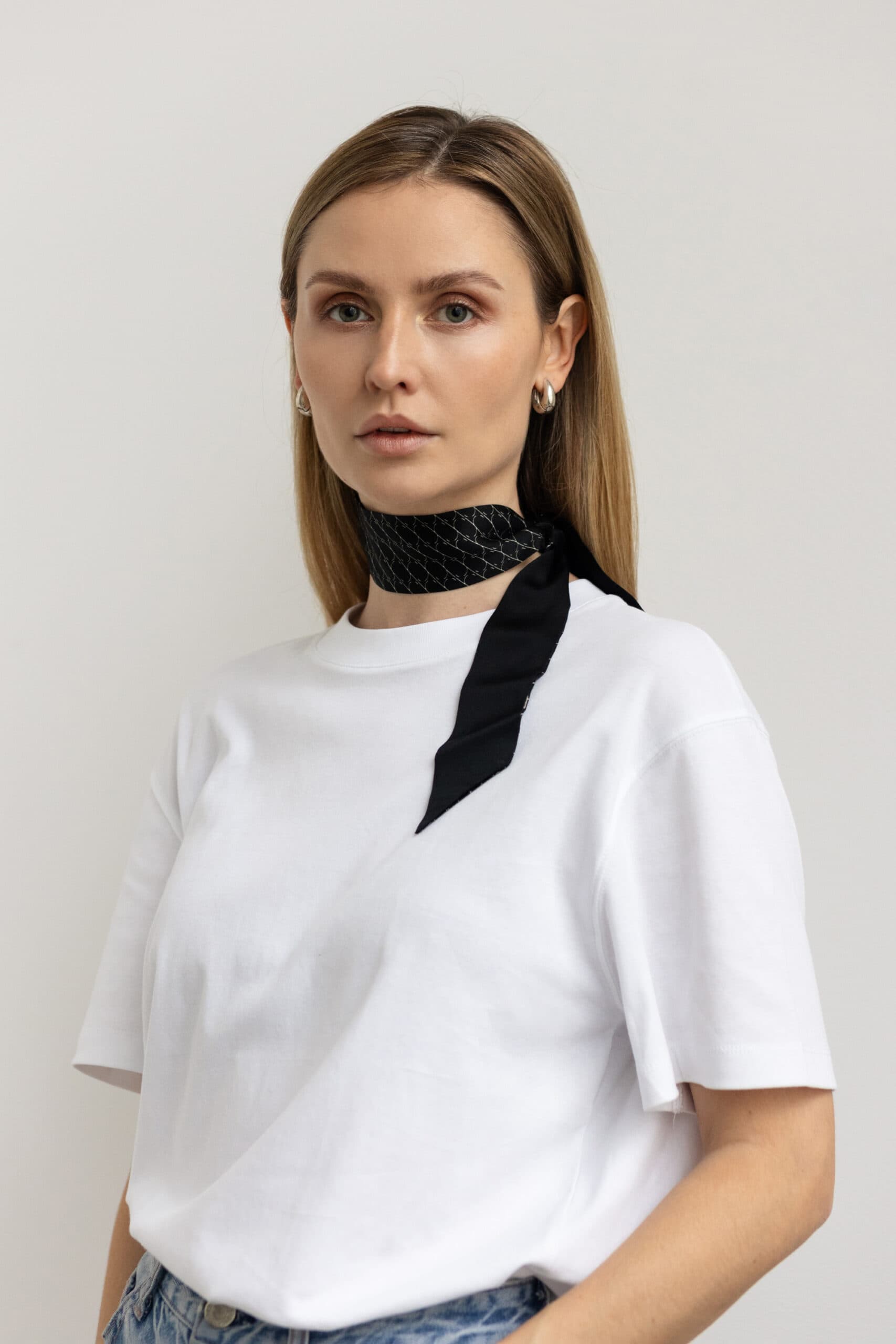Silk Twilly 95 cm | Sine Silk BLACK