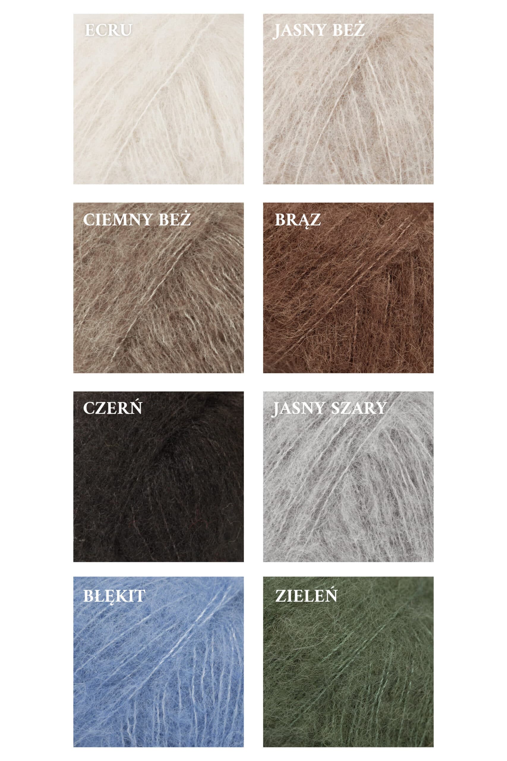 Choker Róża Jedwab & Alpaka - różne kolory