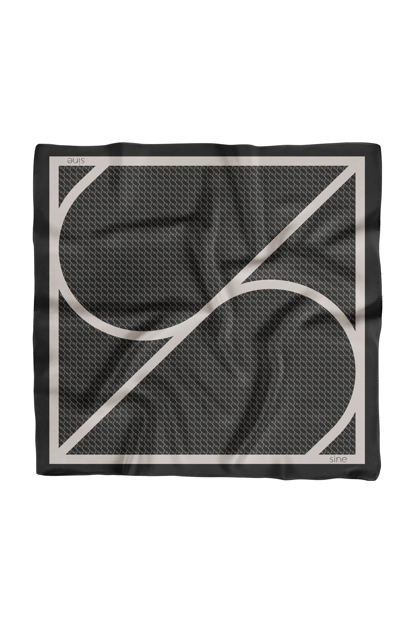 Silk Scarf 90 cm | Sine Silk CLASSIC BLACK — view 1
