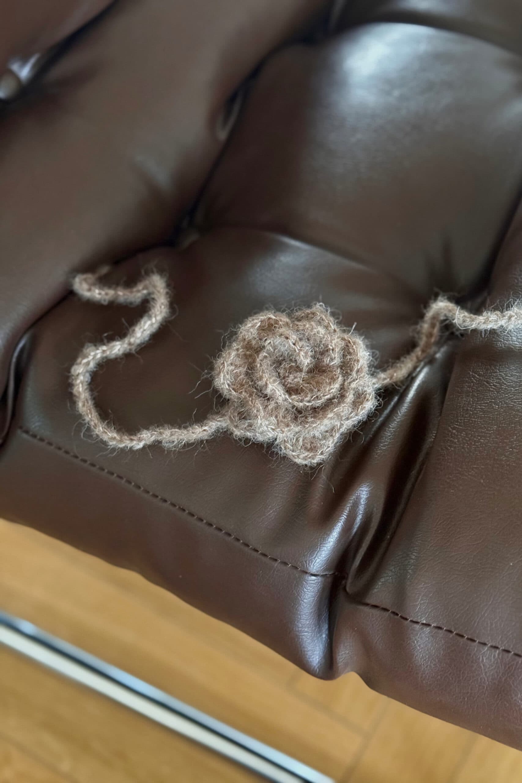 Choker Róża Jedwab & Alpaka - różne kolory