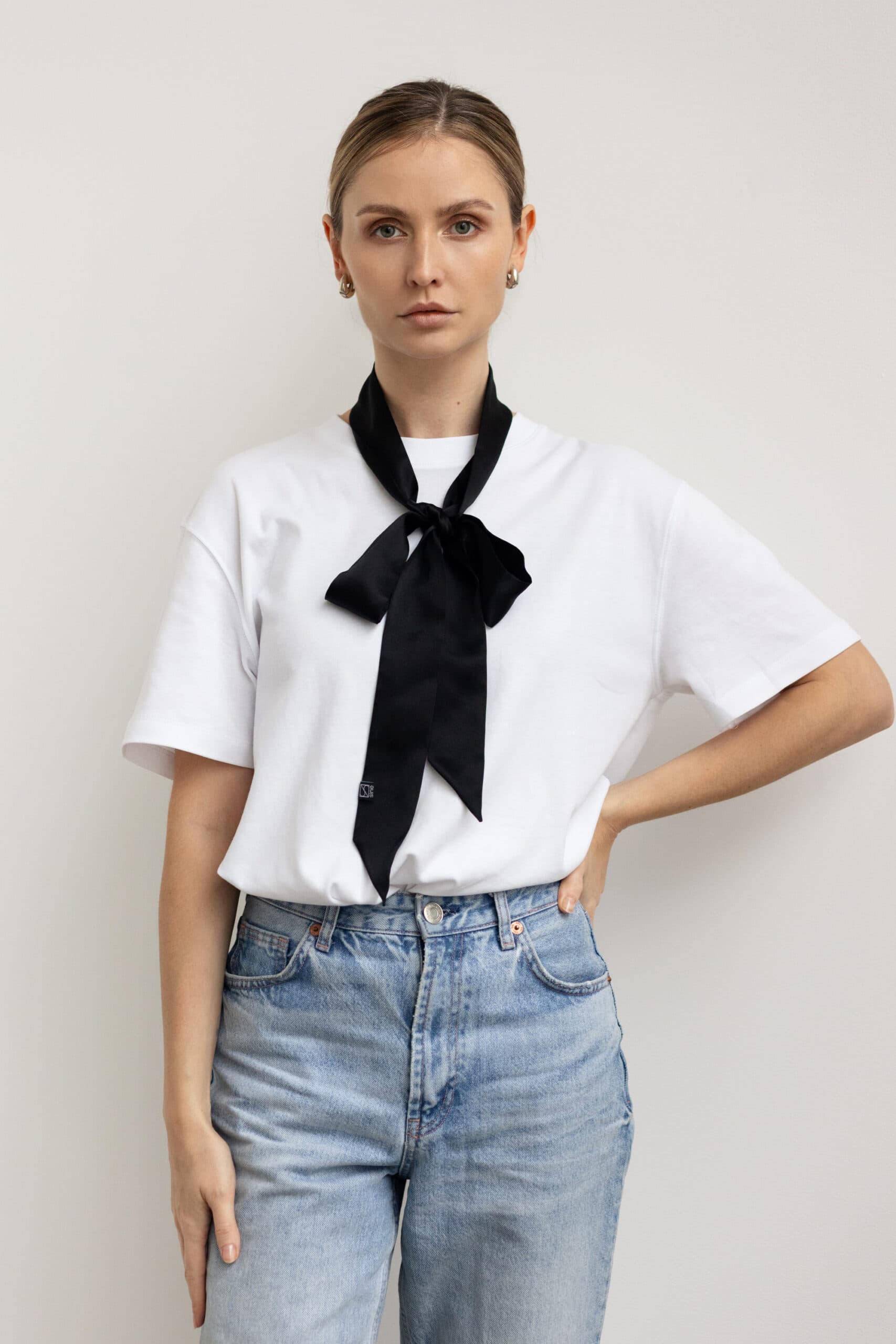 Silk Twilly 180 cm | BLACK — view 3