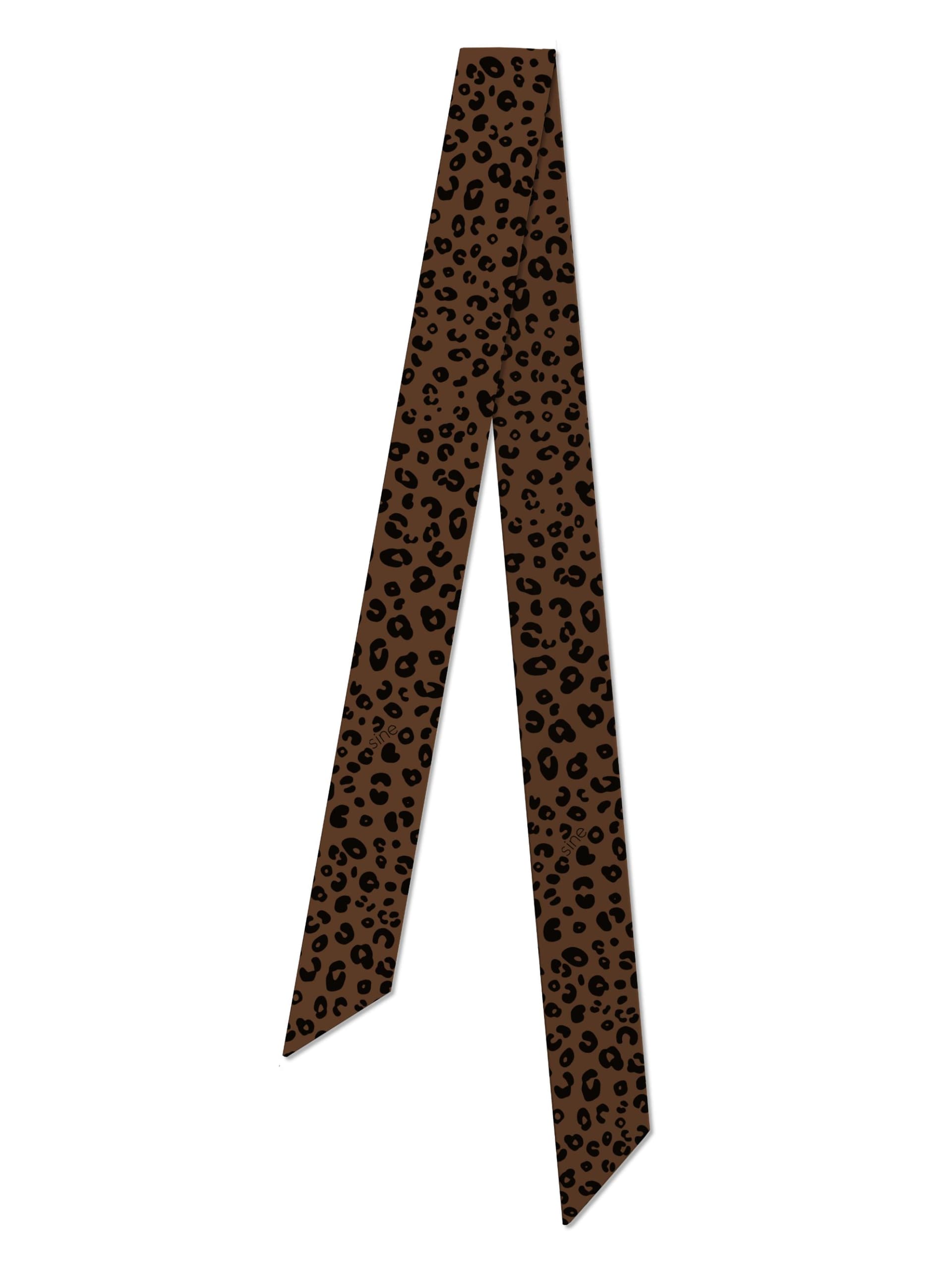 Silk Twilly 180 cm | ANIMAL MOTIF BROWN